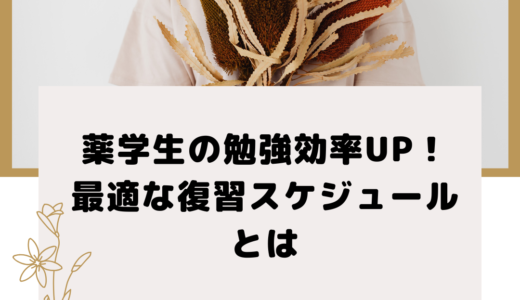 薬学生の勉強効率UP！最適な復習スケジュールとは