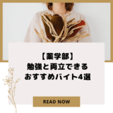 【薬学部】勉強と両立できるおすすめバイト4選