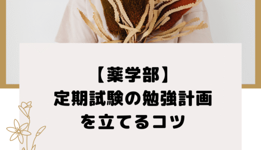 【薬学部】定期試験の勉強計画を立てるコツ
